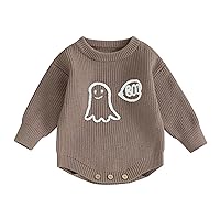 Kuriozud Baby Boy Girl Fall Winter Clothes Knit Sweater Romper Sweatshirt Soft Warm Outfit