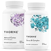 THORNE Adrenal Support Bundle - Adrenal Cortex and Stress B-Complex - Stress & Immune Management - 60 Servings