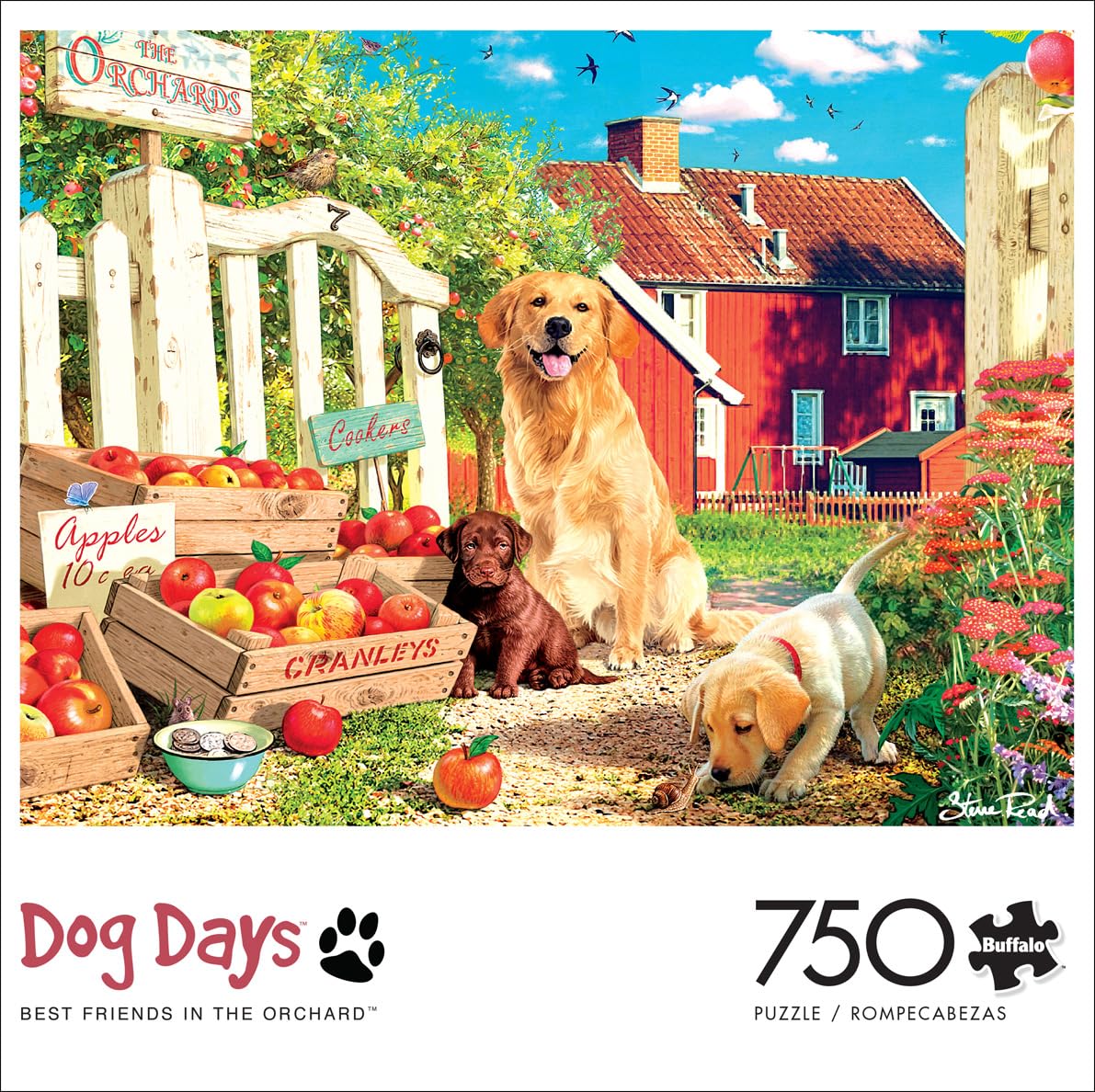 Buffalo Games - Best Friends in The Orchard - 750 Piece Jigsaw Puzzle for Adults Challenging Puzzle Perfect for Game Nights - Finished Size 24.00 x 18.00