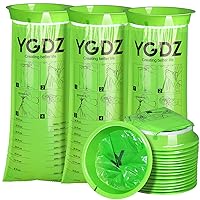 YGDZ Vomit Bags Disposable, 15 Pack Vomit Bags, 1000ml Barf Bags, Emesis Bags Disposable, Portable Throw Up Bags, Puke Bags for Car & Aircraft, Travel Motion Sickness, Taxi, for Kids, Adults, Green