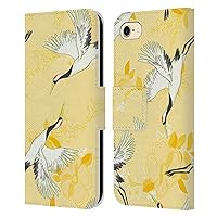 Head Case Designs Officially Licensed Haroulita Yellow Birds and Flowers Leather Book Wallet Case Cover Compatible with Apple iPhone 7/8 / SE 2020 & 2022
