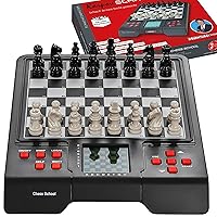 Electronic Chess Board Game Set - Kids & Adults - Magnetic Board & Pieces - Portable Travel - Smart AI Chess Board - Strategy & Learning - LCD Display - Computer Chess Board - by Millennium Chess