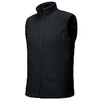 MAGCOMSEN Men's Fleece Vests Zip Up Sleeveless Vest with Pockets Winter Warm Outerwear Jacket for Hiking Outdoor Golf