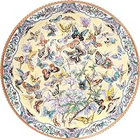 Bits and Pieces - 300 Piece Round Jigsaw Puzzle for Adults - Ninety-Nine Butterflies - 300 pc Jigsaw by Artist Bits and Pieces