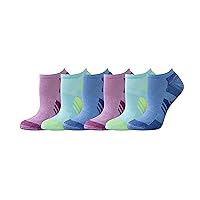Amazon Essentials Women's Performance Cotton Cushioned Athletic No-Show Socks, 6 Pairs