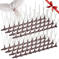 Bird Spikes, 24 Strips Bird Deterrent Spikes for Outside, Anti Bird Spikes for Pigeons and Other Small Birds Keep Birds Away, Cats Squirrels for Fence Roof Windowsill Coverage 24.4 Feet