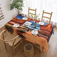 Arches National Park-Standard Print Tablecloth,Long Tablecloths Rectangular 54 X 72 Inch,Kitchen Dining Tabletop Cover Table Cloths for Home,Wedding