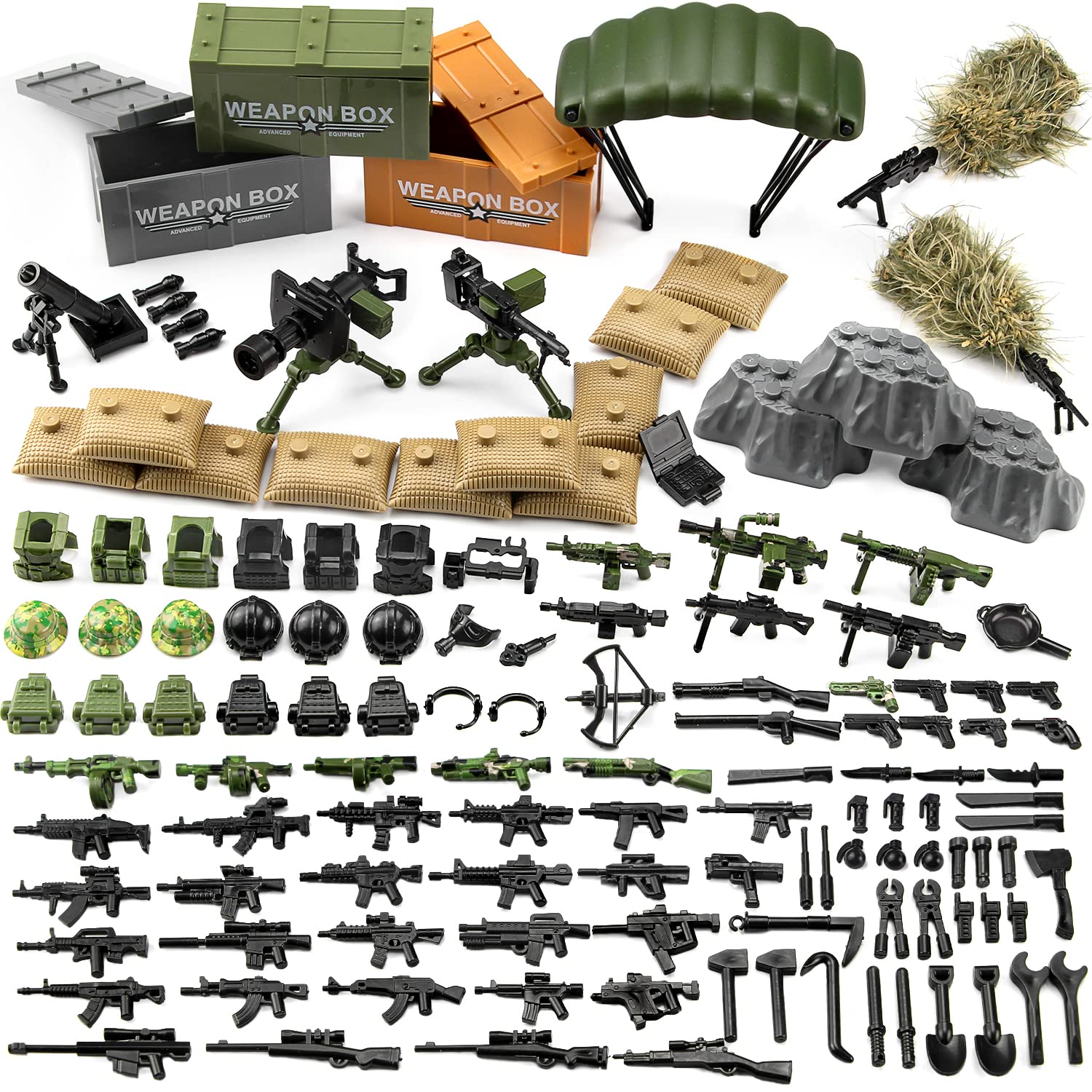 Mua Feleph Military Army Toy, WW2 Weapon Pack for Soldier Figures, Swat  Team Gear Bricks Set Compatible with Major Brand Building Blocks trên  Amazon Anh chính hãng 2023 | Fado