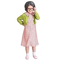 Grammy Gertie Toddler Costume - 100 Days of School Outfit - Halloween Old Lady Dress