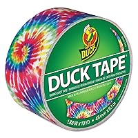 Duck Brand Printed Duct Tape Single Roll, Love Tie Dye (283268)