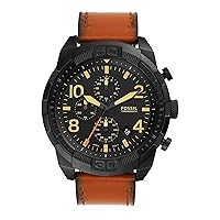 Bronson Men's Watch with Stainless Steel Bracelet or Genuine Leather Band, Chronograph or Three-Hand Analog Display