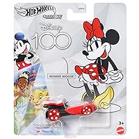Hot Wheels Disney 100 Character Cars Minnie Mouse, 1:64 Scale Collectible Toy Car from Disney