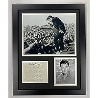 Legends Never Die Elvis Presley Performing Live Collectible | Framed Photo Collage Wall Art Decor - 12