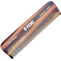 A FOT Handmade All Fine Tooth Pocket Comb for Men, Hair Comb Straightener for Everyday Grooming Styling Hair, Mustache and Beard, Use Dry or with Balms, Saw Cut and Hand Polished, Made in England