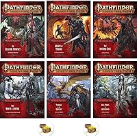 Bundle of Pathfinder Complete Adventure Path Hell's Vengeance 1 to 6 Plus Two Treasure Chest Buttons
