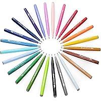 Pentel Arts Sign Pen Touch, Fude Brush Tip, 12 Assorted Colors in Marker  Stand (SES15CPC12)