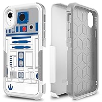 Case for iPhone Xs, R2D2 Astromech Droid Robot Pattern Shock-Absorption Hard PC and Inner Silicone Hybrid Dual Layer Armor Defender Case for Apple iPhone X and iPhone Xs
