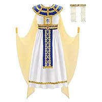 ReliBeauty Egyptian Costume Kids Girls Halloween Pharaoh Costume for Girls