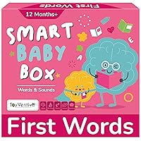 TOYVENTIVE Smart Baby Box for Girl - Educational Developmental Learning Toys for 1 + Year Old, Montessori Toddler Busy Book, Toddler Flash Cards, Baby Board Books, First Birthday Gifts for Girl