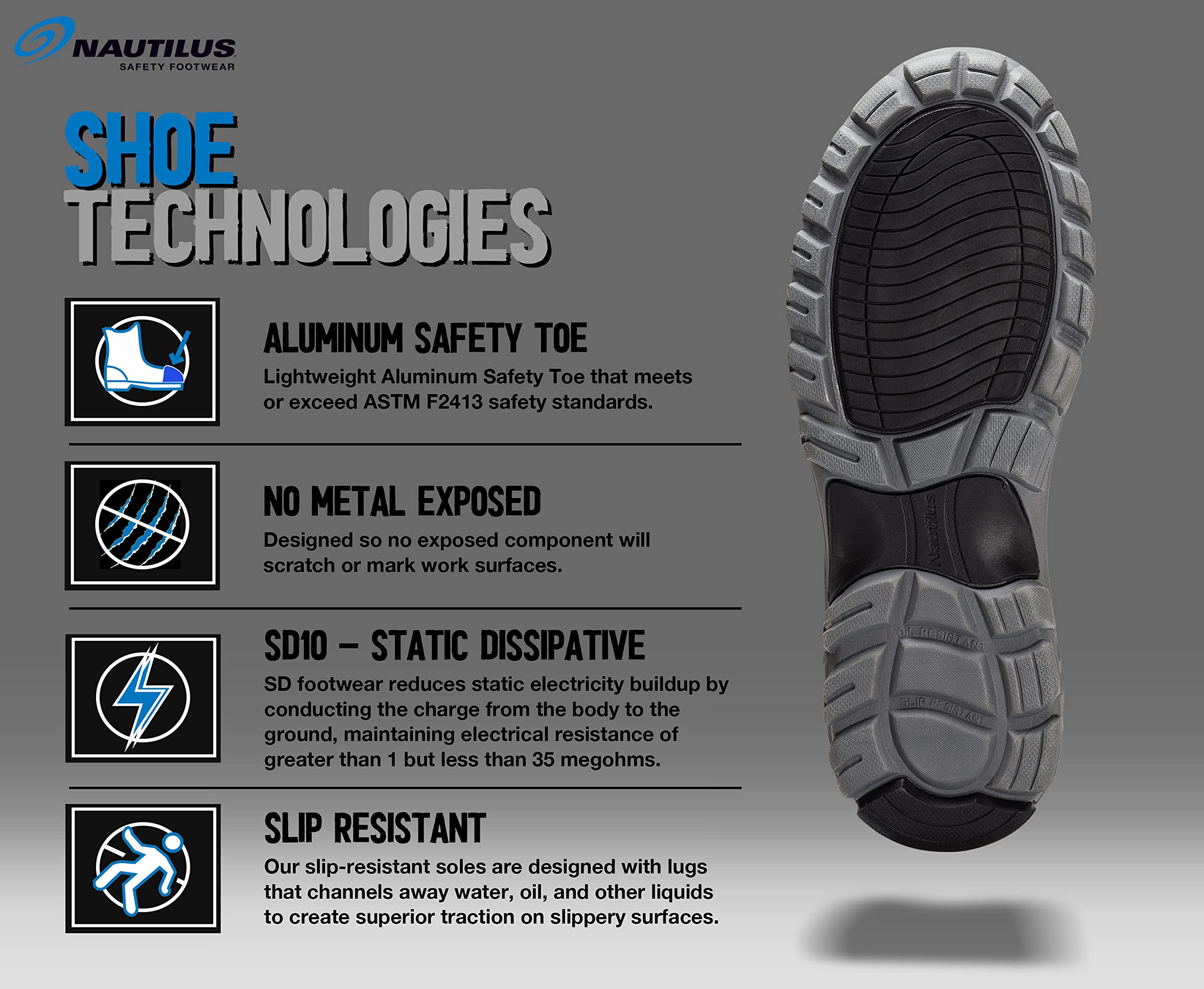 Nautilus Safety Footwear Men's Zephyr Industrial Shoe
