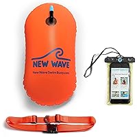 New Wave Swim Bubble Fluo Orange and Phone Pouch Bundle
