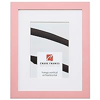 Confetti, 5 x 7 Inch Modern Light Pink Picture Frame Matted to Display a 4 x 6 Inch Photo