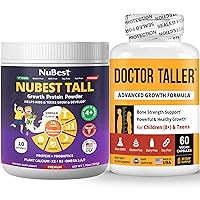 Bundle Kids' Growth & Wellness with Vanilla Vegan Protein Powder (10 Servings) + Doctor Taller Height Growth Supplement 60 Vegan Capsules - Immunity, Nutrition & Height Support for Children (8+)