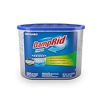 DampRid Fragrance Free Disposable Moisture Absorber with Activated Charcoal, 18 oz (Pack of 3) Moisture Absorber & Odor Remover, Lasts Up To 60 Days, No Electricity Required