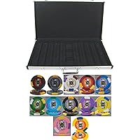Kings Casino 1000 Chip 14gm Clay Poker Set with Aluminum Case