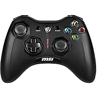 MSI Force GC30V2 Wireless Gaming Controller, Dual Vibration Motors, Dual Connection Modes, Interchangable D-Pads, Compatible with PC & Android, Black
