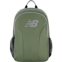 New Balance Laptop Backpack, Travel Computer Bag for Men and Women, Olive, 19 Inch
