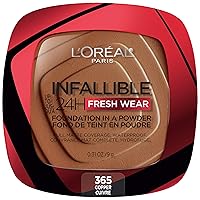 L'Oreal Paris Makeup Infallible Fresh Wear Foundation in a Powder, Up to 24H Wear, Waterproof, Copper, 0.31 oz.