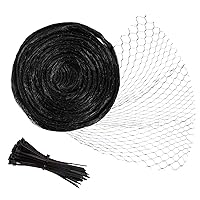 Unves Bird Netting, 13 x 33 Feet Reusable Heavy Duty Fruit Tree Netting with 50pcs Cable Ties, Garden Netting for Seedlings Plants Vegetables Protection from Birds and Animals Reusable Fencing