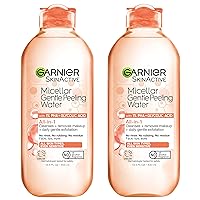 Garnier SkinActive Gentle Peeling Micellar Water with 1% PHA and Glycolic Acid, Face Exfoliant, Facial Cleanser and Makeup Remover, 2 Pack