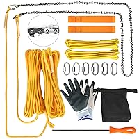Premium 48 Inch High Limb Rope Saw with Two Ropes,62 Sharp Teeth Blades on Both Sides-Best Folding Pocket Chain Saw for Camping,Field Survival Gear,Hunting.