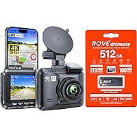 ROVE R2-4K Dash Cam | 512GB Micro SD Card