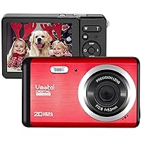 Mini Digital Camera Rechargeable FHD 1080P 20MP Camera, Vmotal Video Camera Digital Students Cameras with 2.8 inch TFT LCD 8X Digital Zoom Compact Camera (Red)