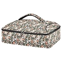 ALAZA Cute Floral Small Flower Insulated Casserole Carrier Casserole Caddy for Lasagna Pan, Casserole Dish, Baking Dish
