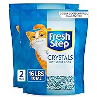 Crystals, Premium Cat Litter, Scented, 16 lbs total, (2 Pack of 8lb Bags) (Package May Vary)