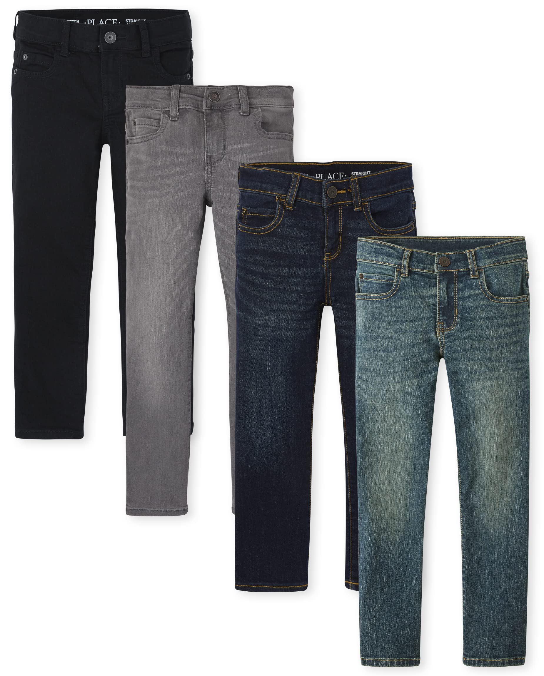 The Children's Place Boys' Slim Stretch Straight Leg Jeans