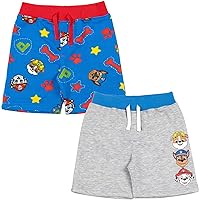 Paw Patrol Rubble Marshall Chase Fleece 2 Pack Shorts Toddler to Little Kid
