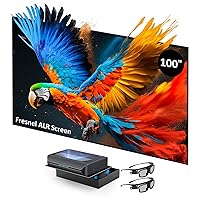 NexiGo Aurora Pro Bundle, Ultra Short Throw 4K Tri-Color Laser TV, Home Theater Laser TV, with 100