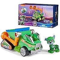 Paw Patrol: The Mighty Movie, Toy Garbage Truck Recycler with Rocky Mighty Pups Action Figure, Lights and Sounds, Kids Toys for Boys & Girls 3+