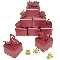 Red Wedding Party Candy Treat Favors Boxes - Small Red Butterfly Gift Box Gift Boxes Bulk Bachelorette Bridal Shower Birthday Mother’s Day Party Boxes Supplies, 50pc