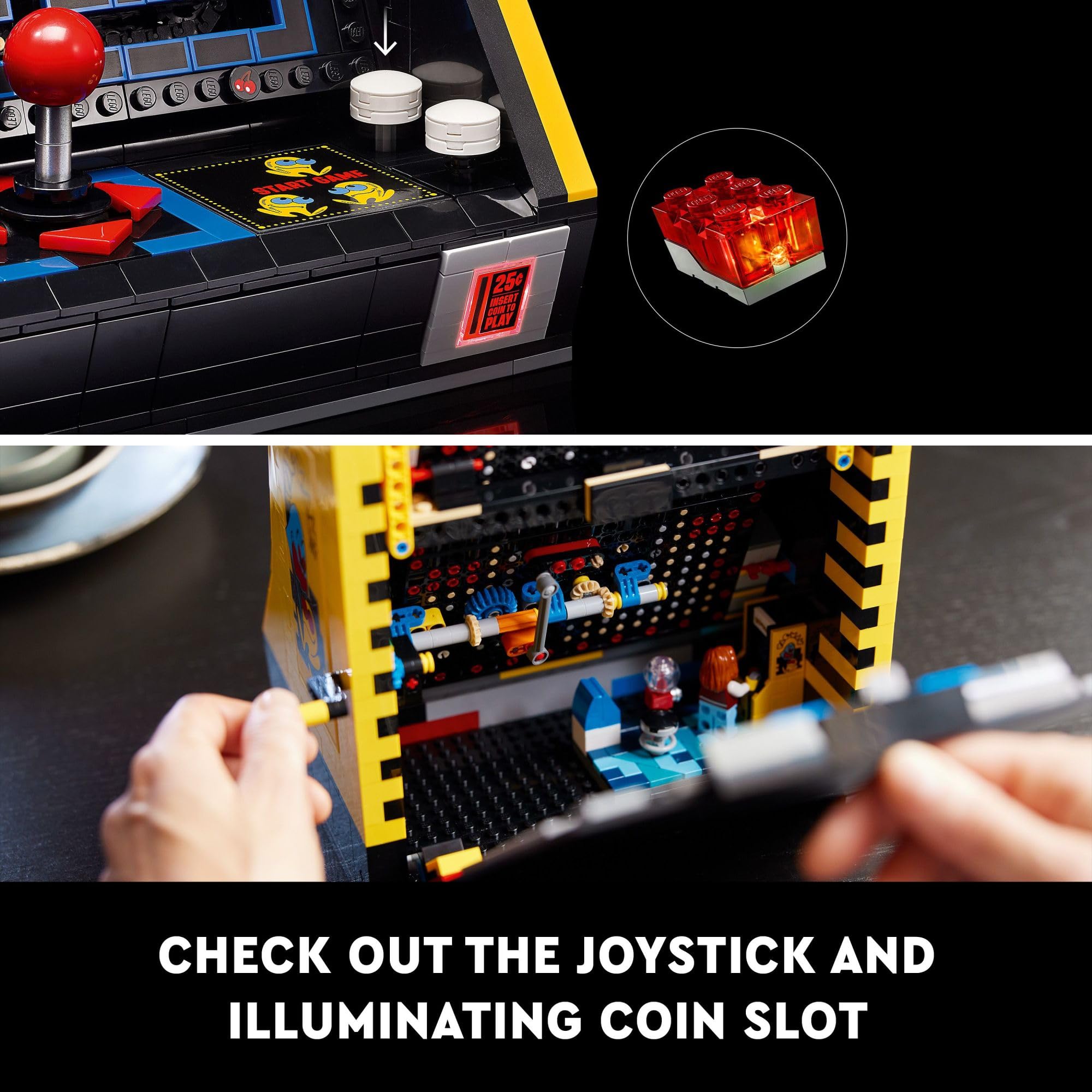 LEGO Icons PAC-Man Arcade Building Kit, Build a Replica Model of a Classic Video Game, Nostalgic Gift Idea for Fans of Retro Video Games and Retro Décor, Includes PAC-Man, Blinky and Clyde, 10323