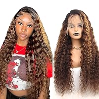 26inch Honey Blonde Ombre Lace Front Wig Human Hair,13x6 Highlight Loose Deep Wave Lace Front Wigs Human Hair Colored Wigs OP42730 Frontal Wig Gluelesses Wigs Human Hair Pre Plucked