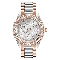 Bulova Women's 98N100 Multi-Function Crystal Bracelet Watch