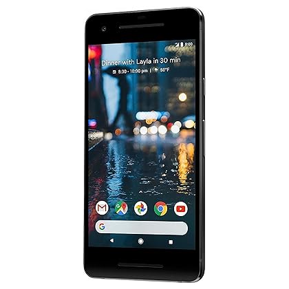 Google Pixel 2 64 GB Unlocked Smartphone for All GSM Carriers Worldwide, Just Black (Renewed)