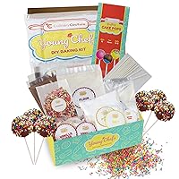 Cake Pops Baking Kit with Pre-Measured Ingredients - DIY Kids Baking Set for Girls and Boys - Easy and Fun Kids Baking Kit with Cake Pop Sticks