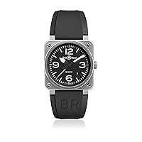 Bell and Ross Aviation Black Dial Steel Case Automatic 42 MM Mens Watch BR-03-92-STEEL